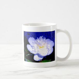 Vit och lila Peony Kaffemugg