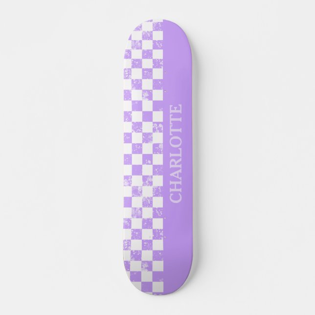 Vit och Lilac-kontrollerad Skateboard (Framsida)