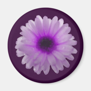 Vit- och lilaringblommamagnet magnet