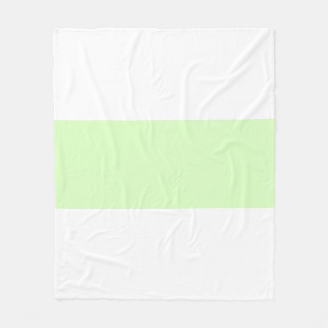 Vit och limegrön pastellbar-design fleecefilt (Framsidan)