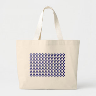Vit och marin Mönster Jumbo Tygkasse