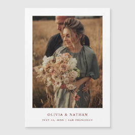 Vit och Mörk Röd | Fotomagnetiskt spara datum