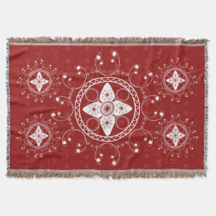 Vit och Mörk Röd, roséfärgad, roséfärgad, tunn, ra Mysfilt