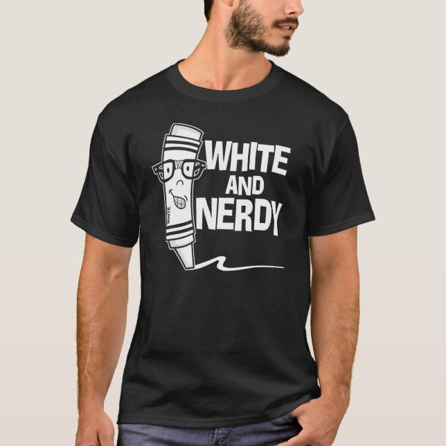 Vit och nerdy tee (Framsida)