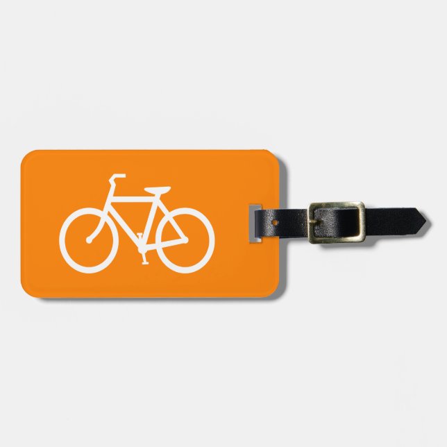 Vit och orange cykel bagagebricka (Horisontell Framsida)