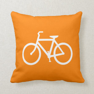 Vit och orange cykel kudde