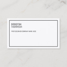 vit och ren professionell av minsta elegant visitkort