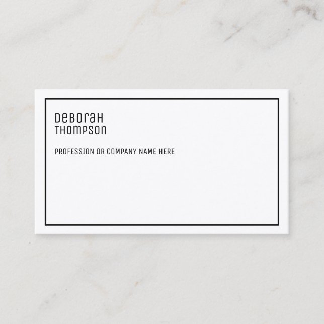 vit och ren professionell av minsta elegant visitkort (Framsida)