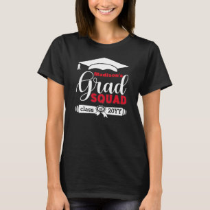 Vit och röd Anpassningsbar Kvinnor svart Grad Squ T Shirt