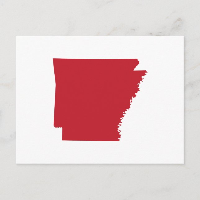 Vit och röd Flytta till Arkansas Announcement Vykort (Framsida)