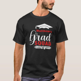 Vit och röd text Manar svart Studenten T Shirt