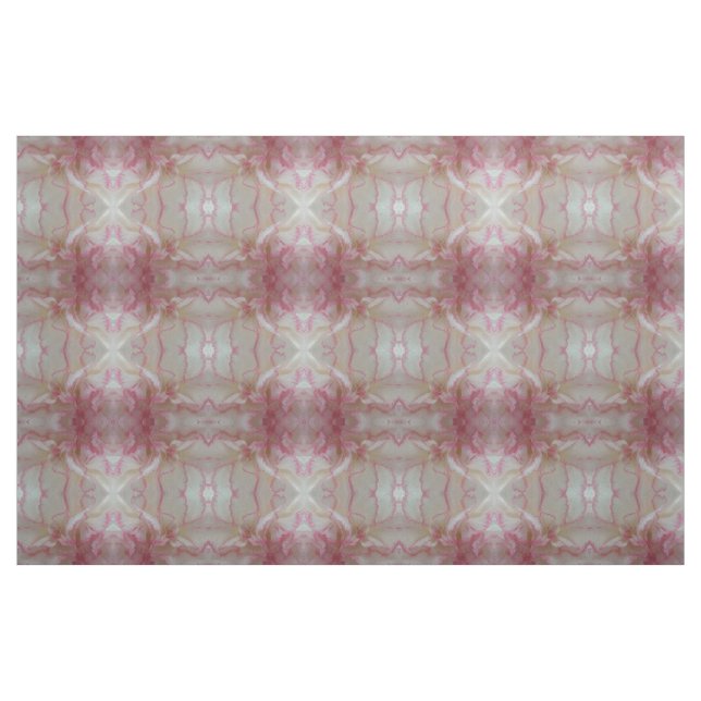 Vit och Rosa Carnation Blommigt Patterned Fabric Tyg (Fat Quarter)