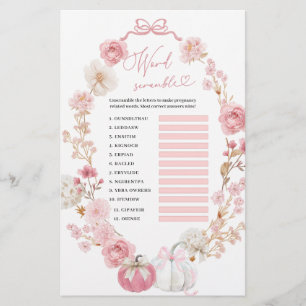 Vit och Rosa Little Pumpkin Ord-skam