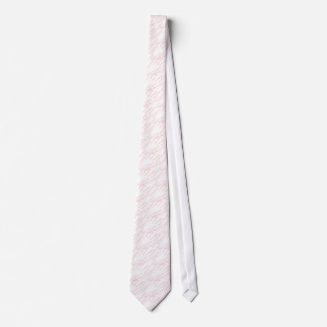 Vit och rosa necktie slips (Framsida)