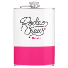 Vit och Rosa Rodeo Crew Western Systerfest Fickplunta