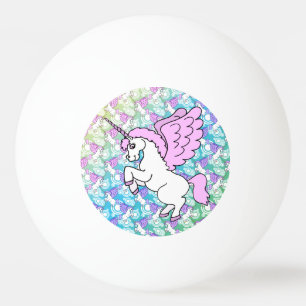 Vit- och rosaUnicorn Pingisboll