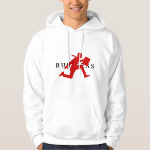 Vit och rött Illustrated Business Hoodie