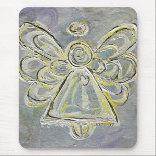 Vit och Silver Light Guardian Angel Mousepad Musmatta