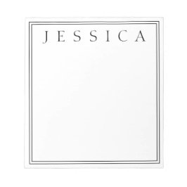 Vit och svart | Ditt namn Anteckningsblock