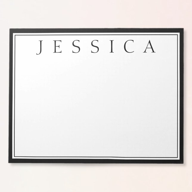 Vit och svart | Ditt namn Anteckningsblock (Skapare uppladdad)