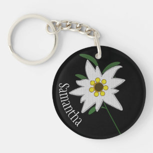 Vit och svart Edelweiss Flower-Anpassningsbar