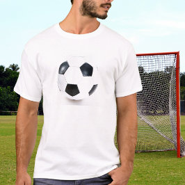Vit och svart fotbolls-T-Shirt T Shirt