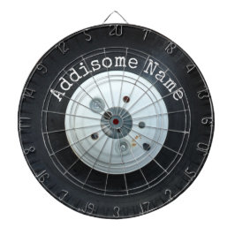 Vit och svart lastbil-hjul/bil däck darttavla