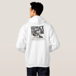 Vit och svart minimalistisk hoodie