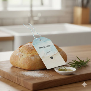 Vit och svart minimalistisk tack-gåvokort presentetikett