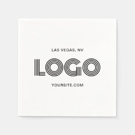 Vit och svart modern Logotyp Pappersservett