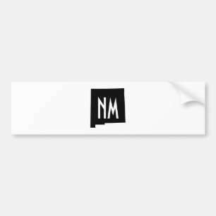 Vit och svart New Mexico-monogram Bildekal