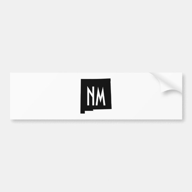 Vit och svart New Mexico-monogram Bildekal (Framsidan)