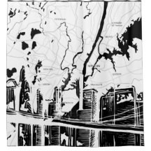 Vit och svart, New York karta, NYC