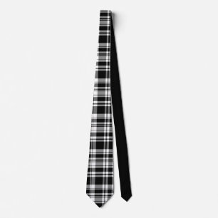 Vit och svart plaid slips