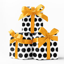 Vit och svart Polka dots Presentpapper