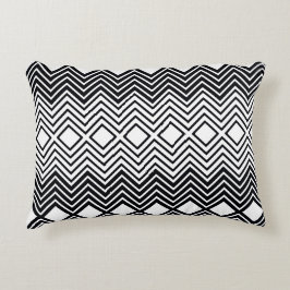 Vit och svart prydnadskudde