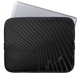 Vit och svart rand-klädskjorta laptop fodral