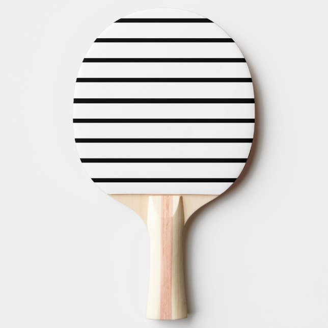 Vit och svart randig design pingisracket (Framsidan)