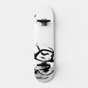 Vit och svart skateboard bräda 20 cm