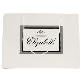 Vit och svart stor presentväska