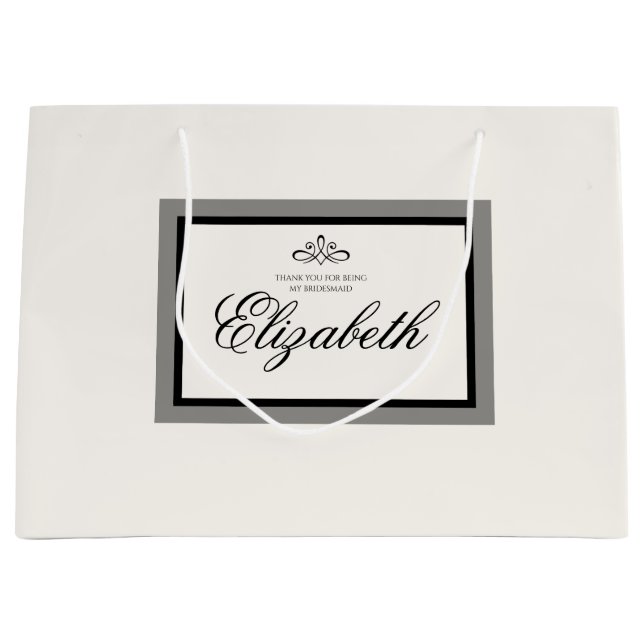 Vit och svart stor presentväska (Framsidan)