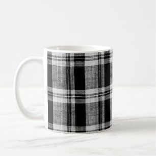 Vit och svart styrd väv struktur för kaffemugg