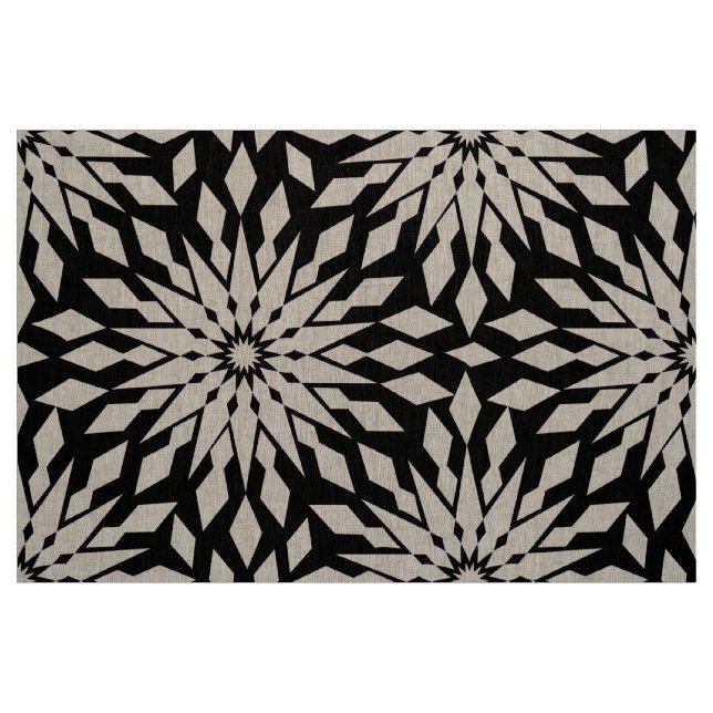 Vit och svart turkiskt motiv för geometrisk Mönste Tyg (Fat Quarter)