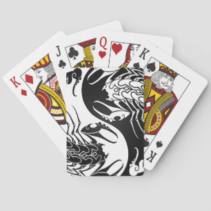 Vit och svart Yin Yang Scorpions Casinokort