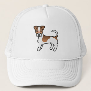 Vit och Tan Grovhårig Jack Russell Terrier Hund Keps