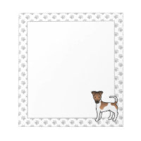 Vit och Tan Slät Foxterrier Söt Tecknad Hund
