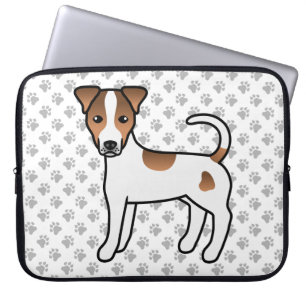 Vit och Tan Slät Päls Parson Russell Terrier Laptop Fodral