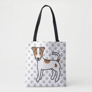 Vit och Tan Slät Päls Parson Russell Terrier Tygkasse