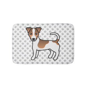 Vit och Tan Smooth Coat Jack Russell Terrier Hund Badrumsmatta
