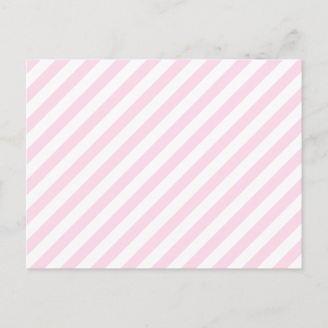 Vit och tänder - rosa Stripes. Vykort (Framsida)